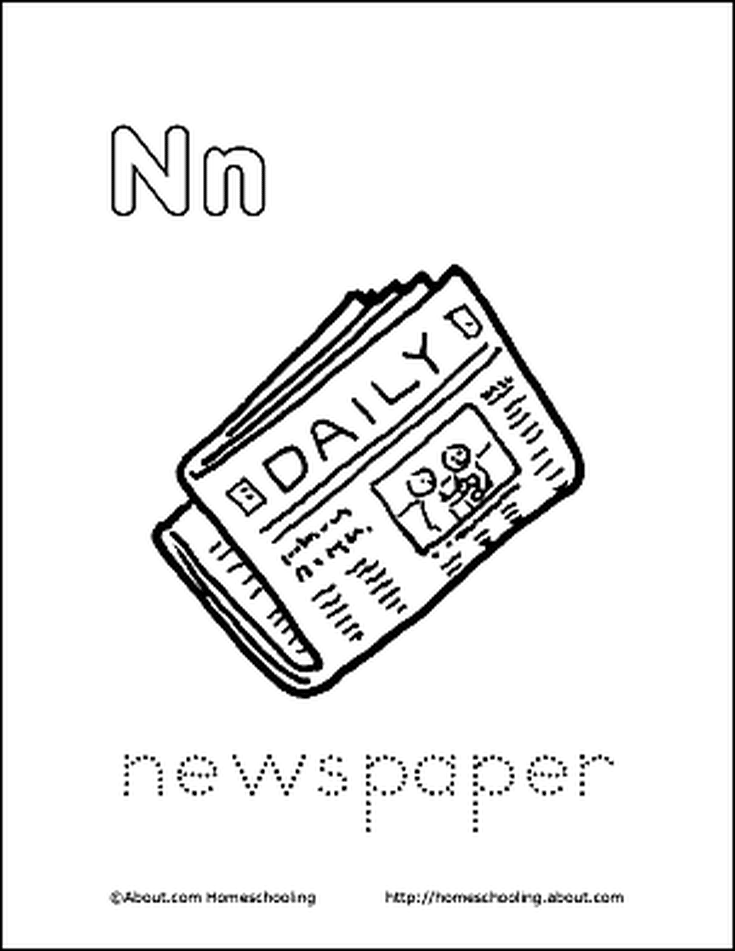 735x951 Letter N Coloring Book