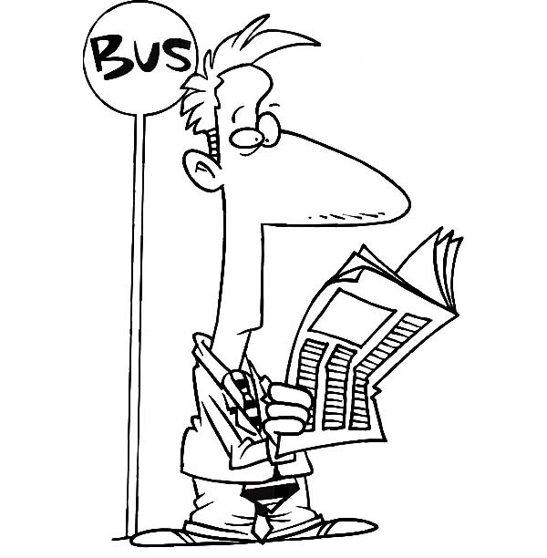 600x612 Reading The Newspaper