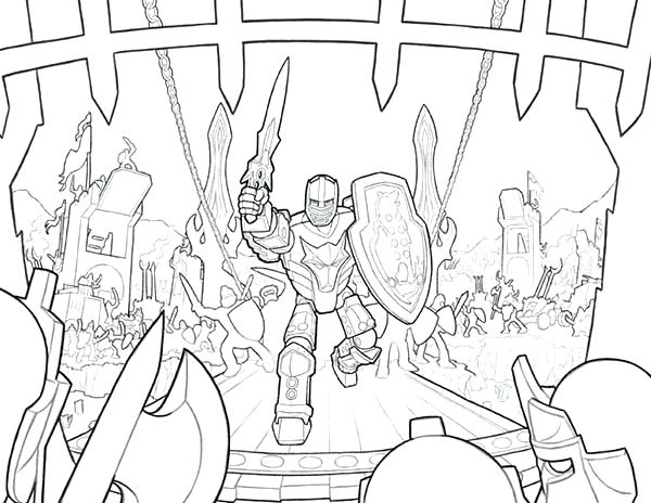 600x464 Knights Coloring Pages Knights Moving Forward Through Guards