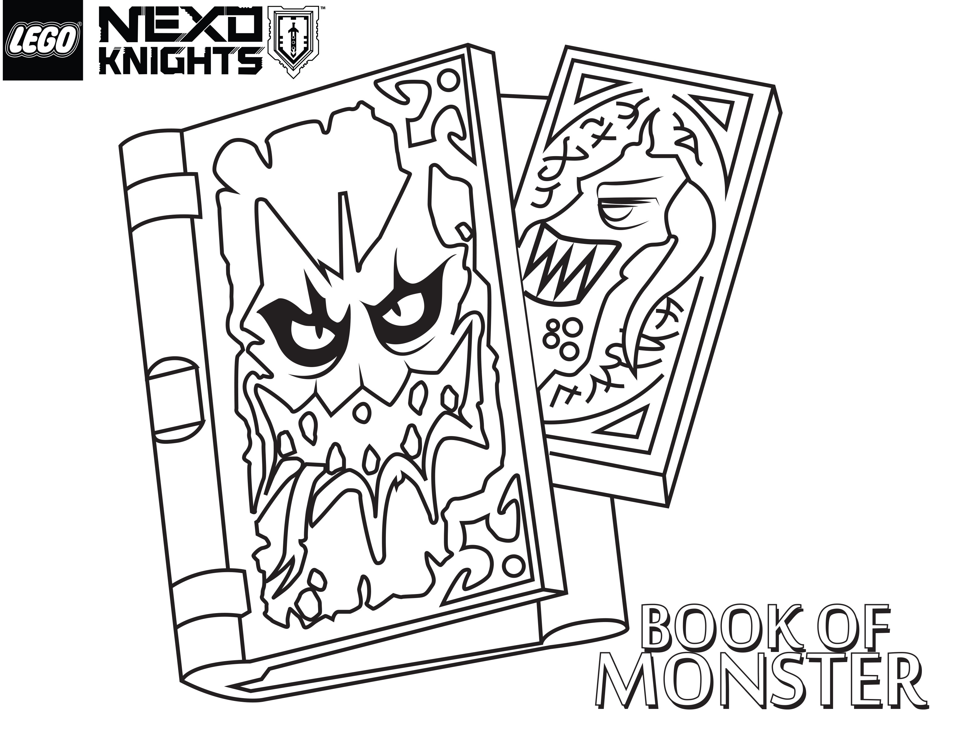 3092x2416 Lego Nexo Knights Coloring Pages Book Of Monsters