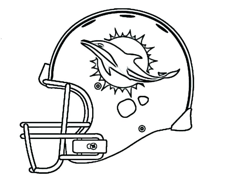 769x612 Logotipo De Nfl Para Colorear Para Dolphins Football Helmet