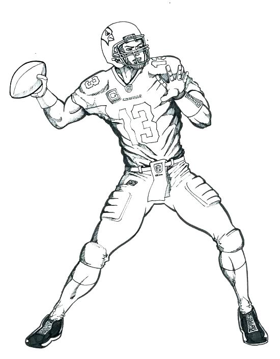 550x703 Nfl Football Player Coloring Page Pages Sheets Online
