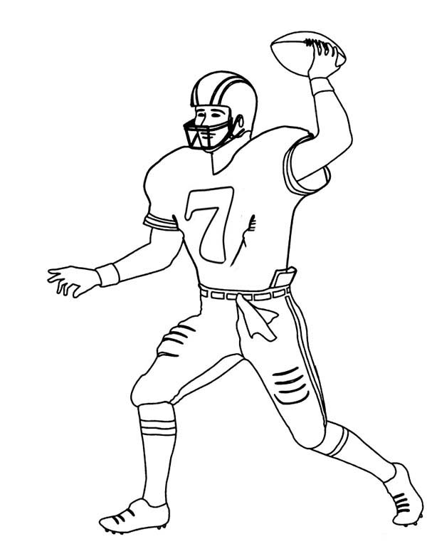 600x764 Player Number In Nfl Coloring Page Color Luna