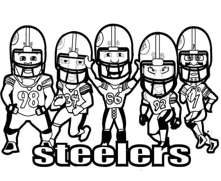 736x604 Nfl Coloring Pages Steelers Players