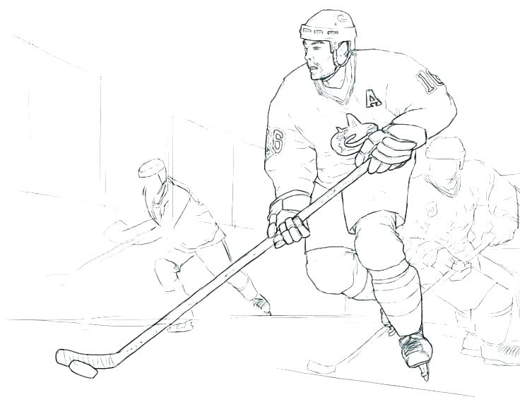 736x563 Hockey Player Coloring Pages Nhl Color Kids P