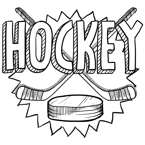 500x500 Nhl Coloring Pages Hockey Coloring Page Hockey Hockey Party