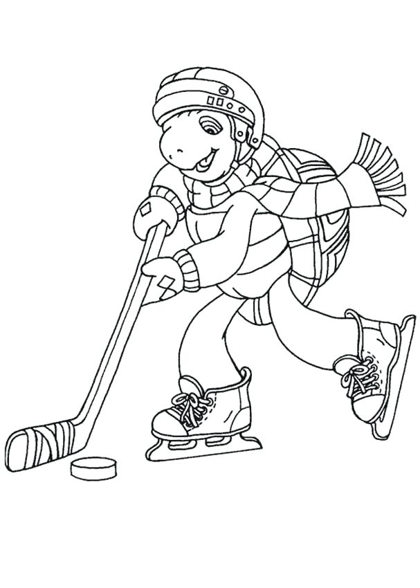 607x850 Hockey Player Coloring Pages Hockey Coloring Pages To Print Nhl