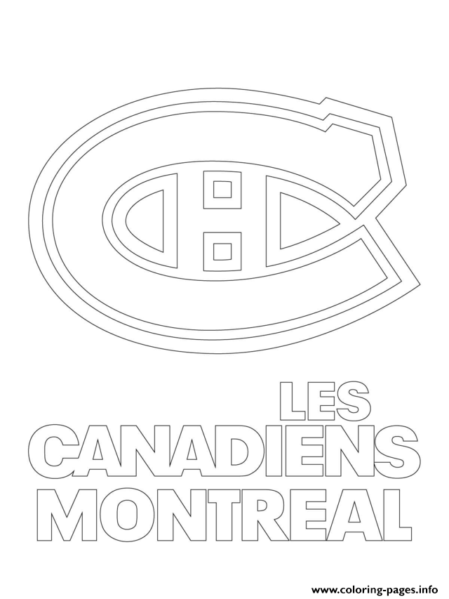 640x853 Montreal Canadiens Habs Logo Nhl Hockey Coloring Pages