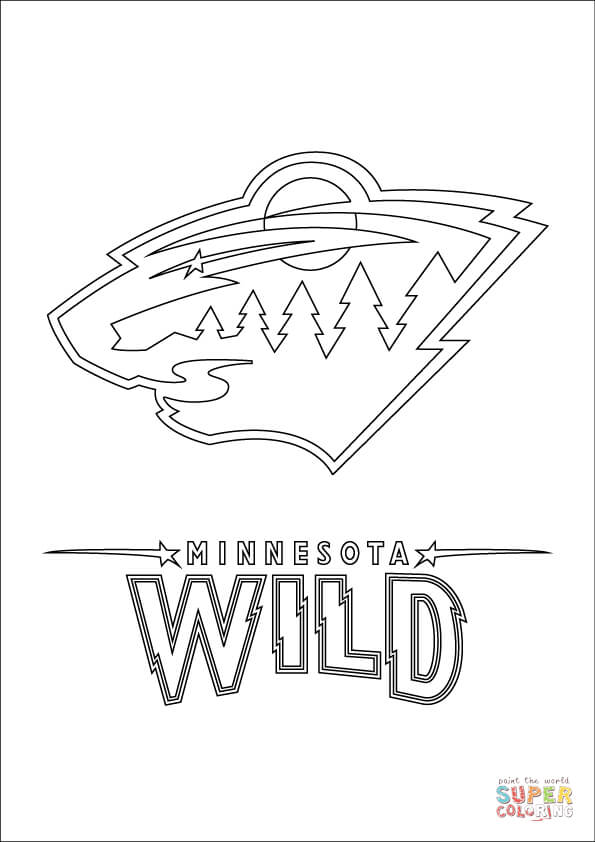 595x842 Nhl Logo Coloring Pages Minnesota Wild Logo Coloring Page Free