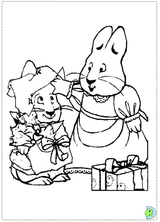 525x730 Max And Ruby Celebrating Christmas Coloring Page Nick Jr
