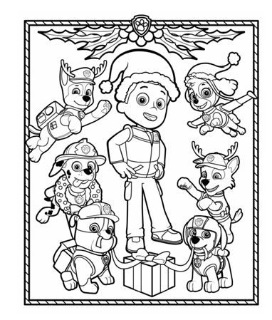 382x449 Paw Patrol Coloring Pages For Christmas