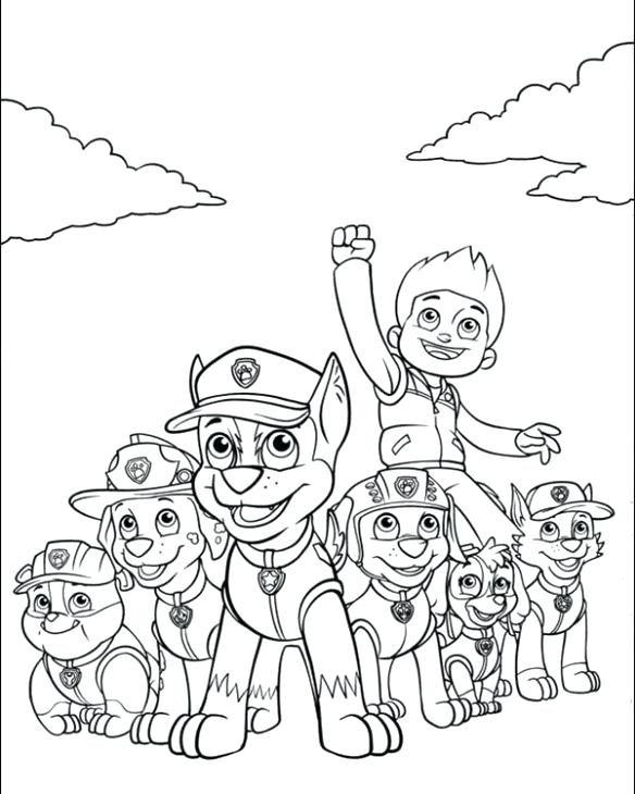 584x730 Nickjr Coloring Pages Free Nick Jr Paw Patrol Printable Coloring