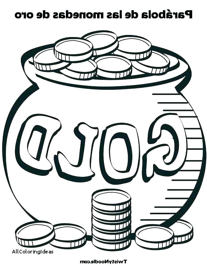 685x886 Coins Coloring Page