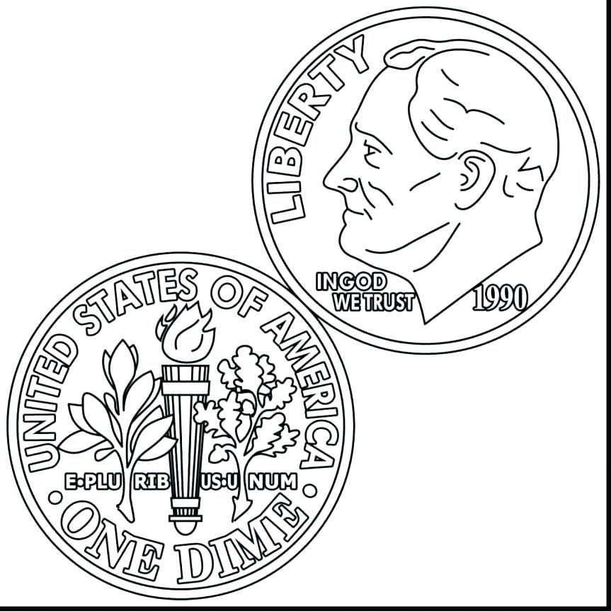 863x863 Coin Coloring Page Coins Coloring Page Coin Coloring Pages Coins