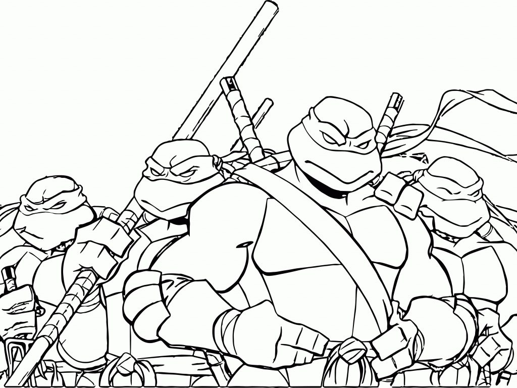 1024x768 Teenage Mutant Ninja Turtles Coloring Pages