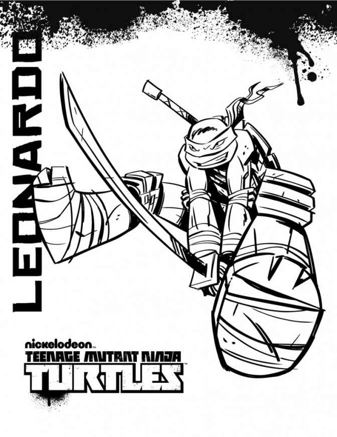 672x871 Nickelodeon Tmnt Coloring Pages Teenage Mutant Ninja Turtles