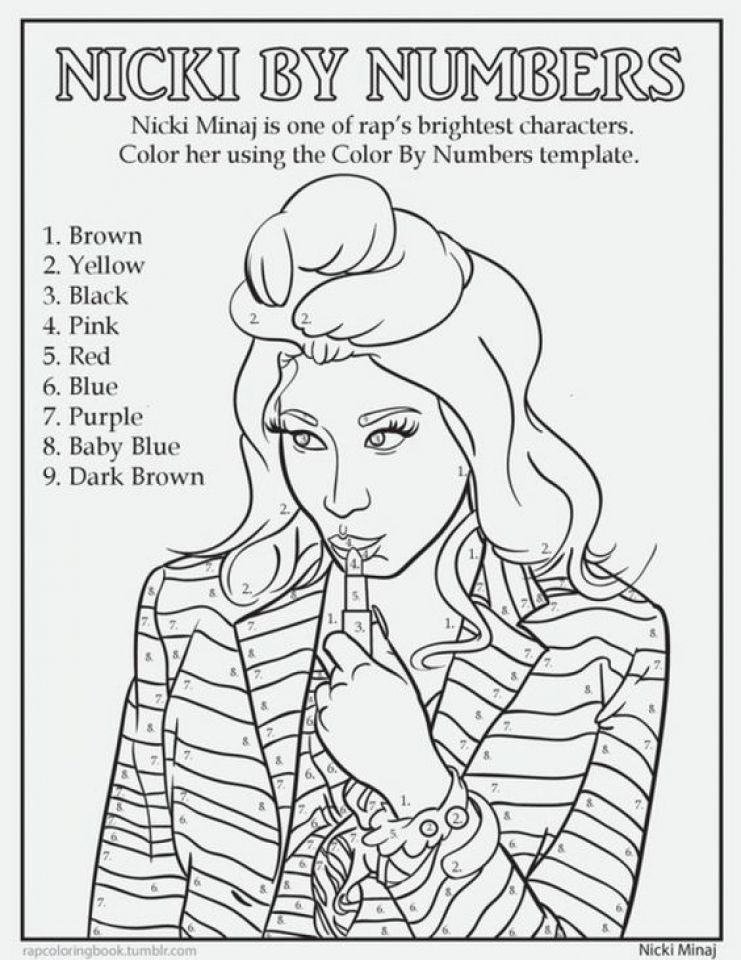 741x960 Nicki Minaj Coloring Pages To Print For Nicki Minaj Coloring