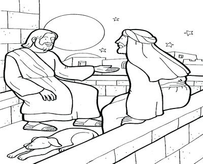 400x322 Nicodemus Coloring Page And Jesus Meets Nicodemus Coloring Page