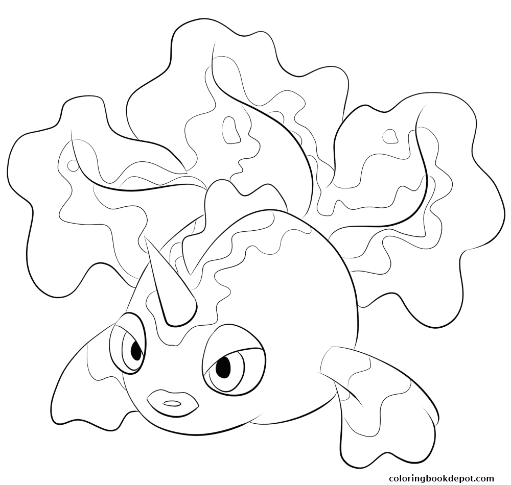 1000x950 Goldeen Pokemon Coloring Pages