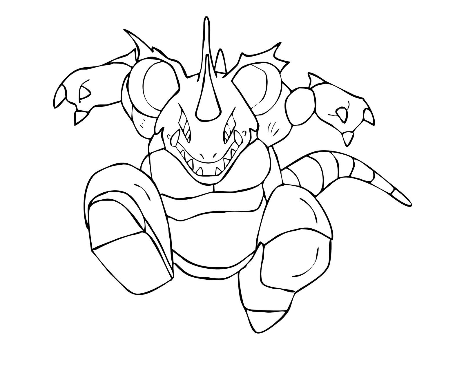1600x1296 Nidoking Lineart