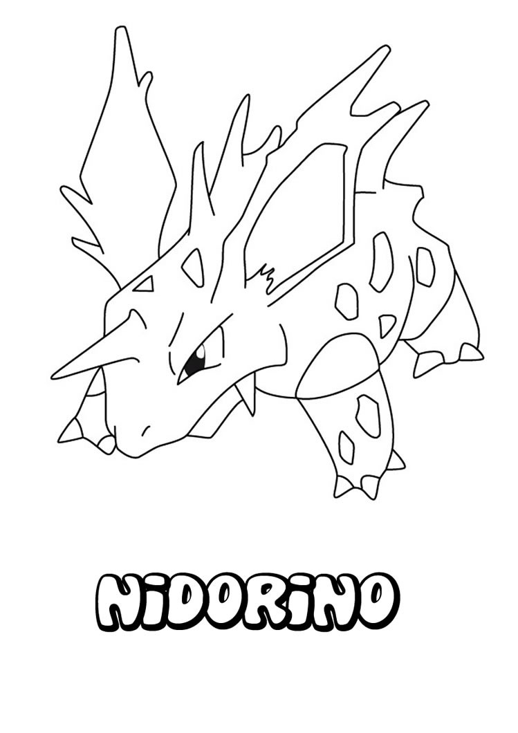 749x1060 Nidorino Coloring Pages