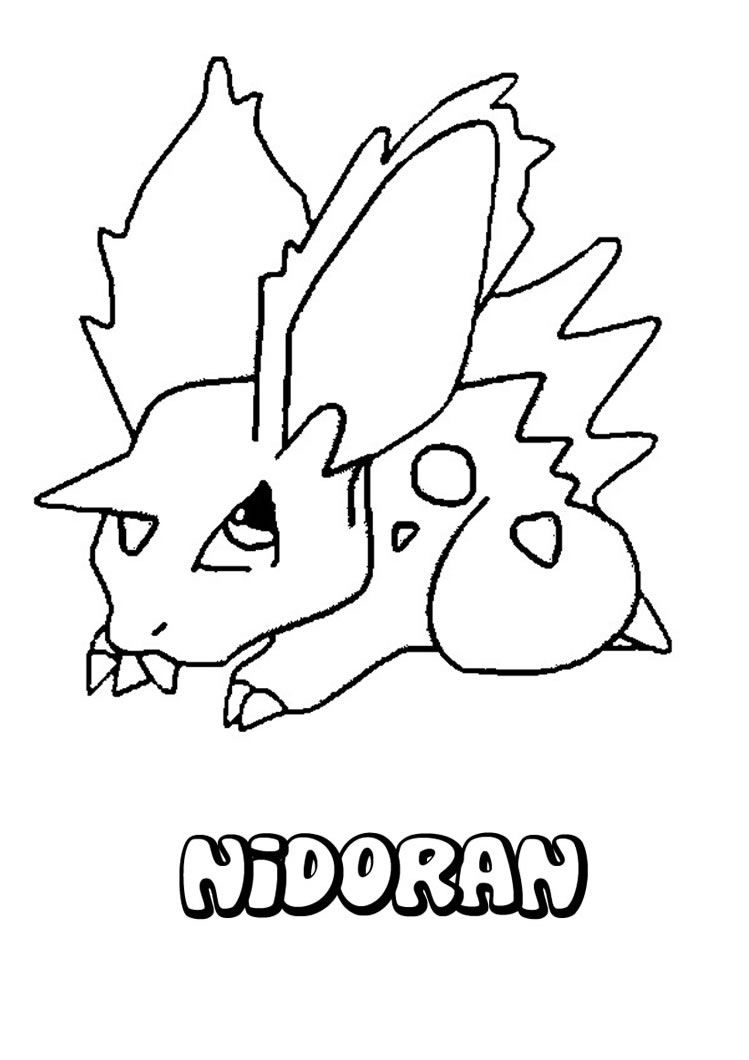 749x1060 Pokemon Nidoran Coloring