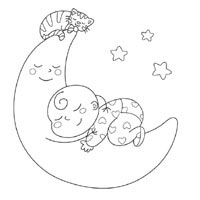 200x200 Good Night Coloring Pages Surfnetkids