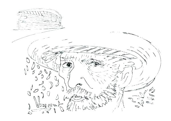 600x425 Self Portrait Coloring Page Van Starry Night Coloring Page Self