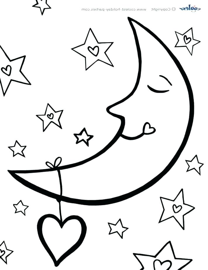 711x920 Stars And Moon Color Free Coloring Pages Stars And Moon
