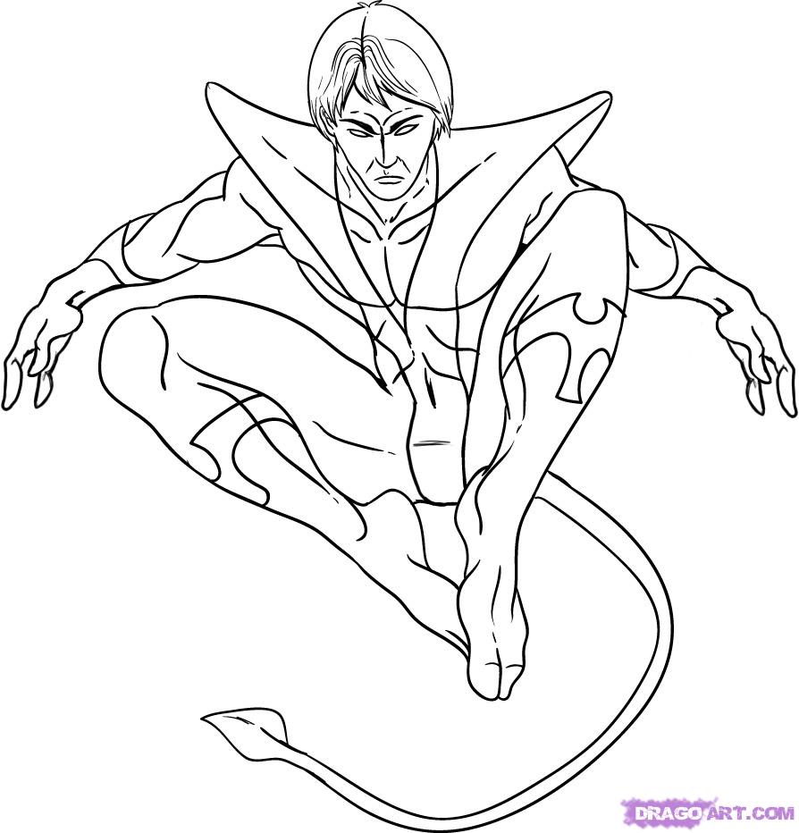 894x932 Nightcrawler Coloring Pages