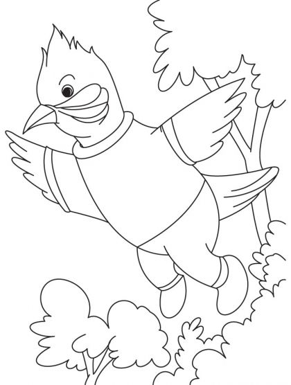 420x556 A Singing Nightingale Bird Coloring Page Download Free A Singing