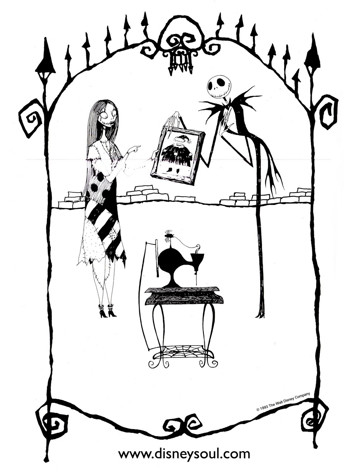 1200x1600 Nightmare Before Christmas Coloring Pages Getcoloringpages