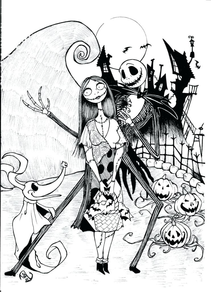 742x1024 Nightmare Before Christmas Coloring Page Nightmare Before Coloring