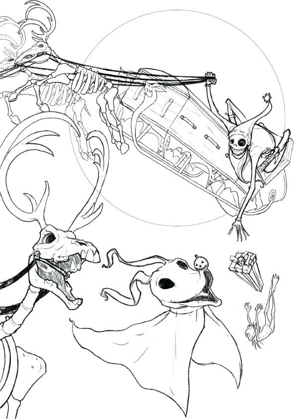 595x842 Nightmare Before Christmas Coloring Page Nightmare Before Coloring