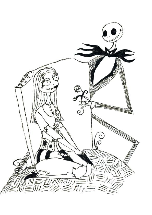 595x842 Nightmare Before Christmas Coloring Pages Printable Nightmare
