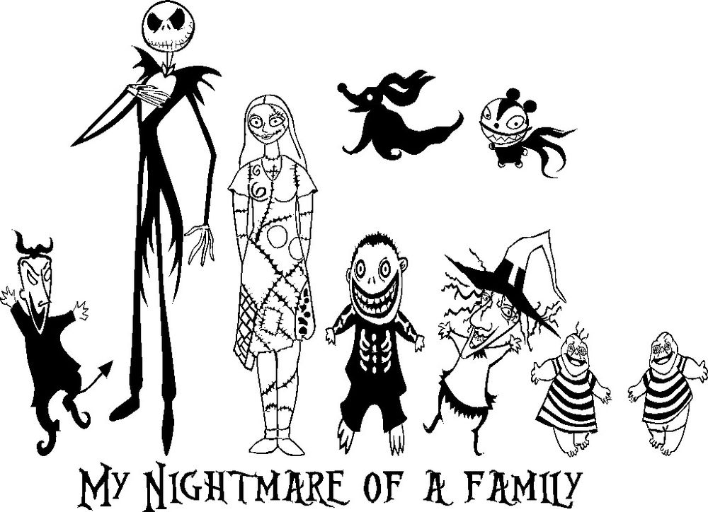 1000x724 Nightmare Mayor Before Christmas Coloring Pages For A Family Also