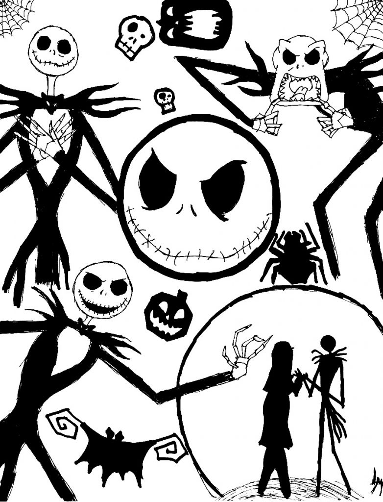 782x1024 Nightmare Before Christmas Coloring Pages Work Ideas