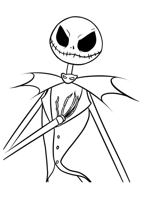 595x842 Nightmare Before Christmas Coloring Page Jack