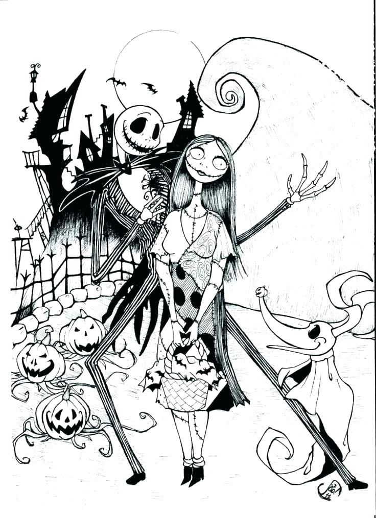 736x1015 Nightmare Before Christmas Coloring Pages Jack