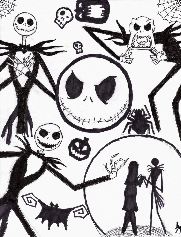 736x963 Nightmare Before Christmas Printable Coloring Pages Many