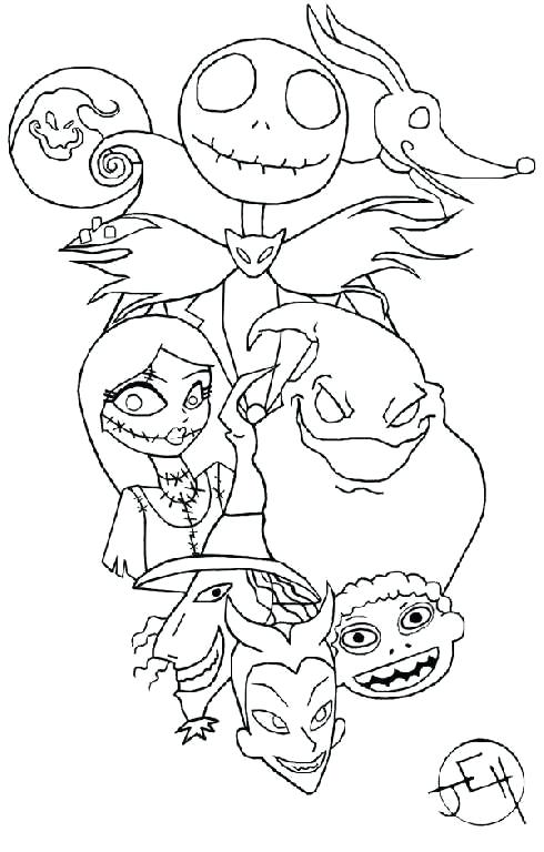 490x768 Nightmare Coloring Pages Printable Nightmare Before Coloring Pages