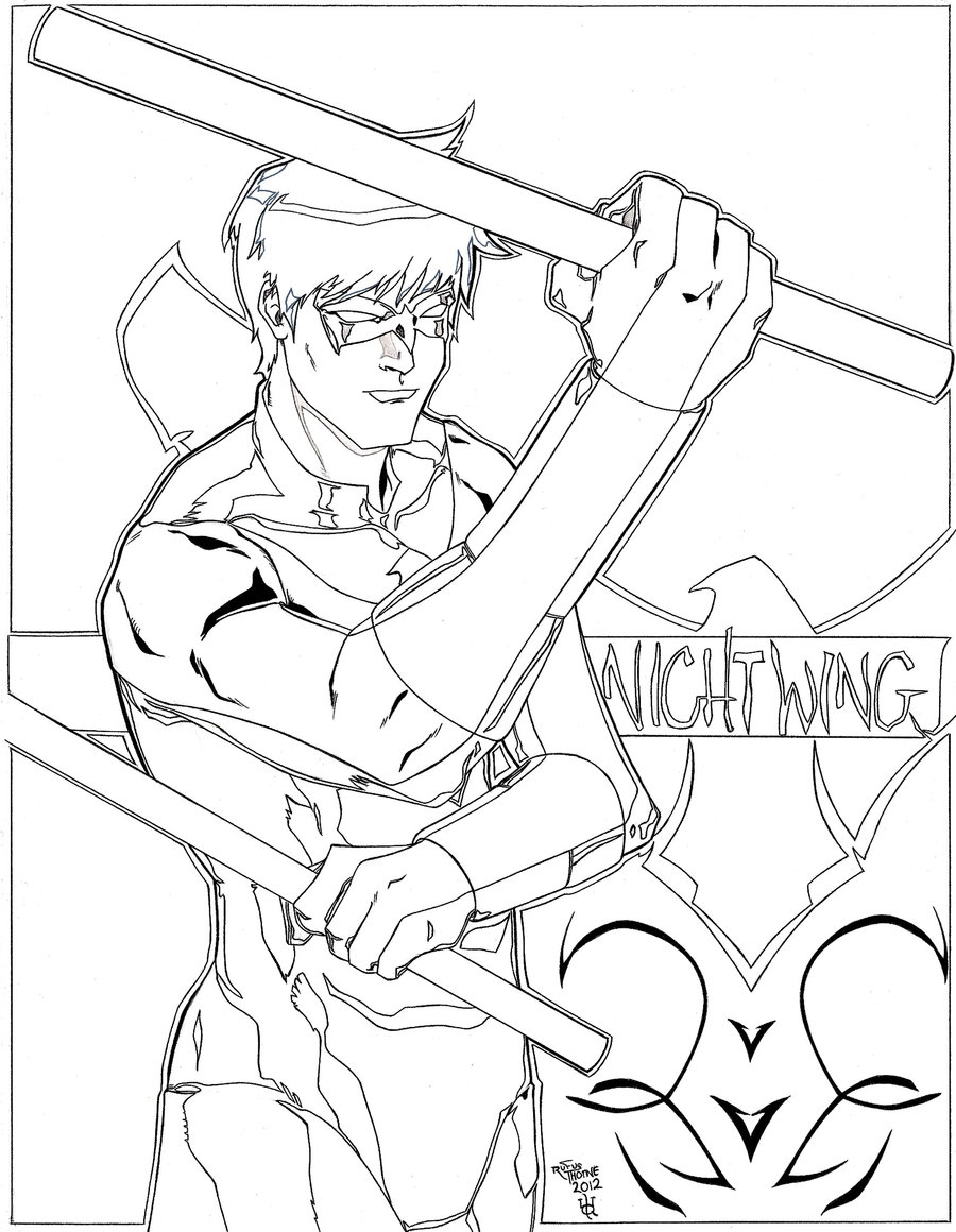 900x1160 Nightwing Coloring Pages To Print