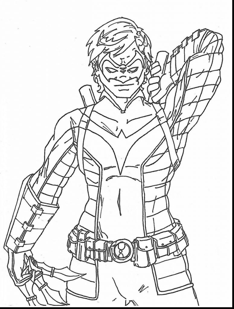 775x1024 Nightwing Coloring Pages