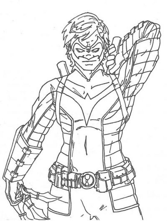 553x730 Nightwing Online Printable Coloring Page Free Superheroes
