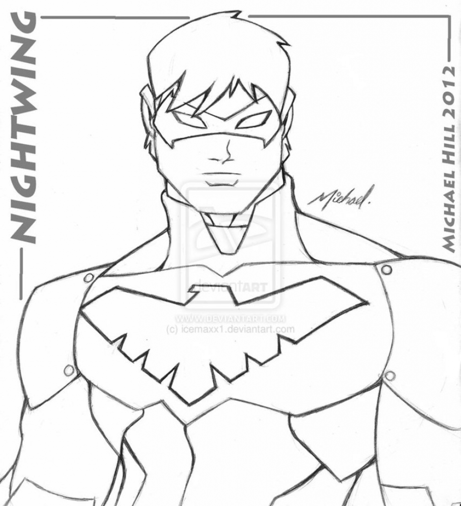933x1024 Nightwing Coloring Pages With Wallpapers Android Mayapurjacouture