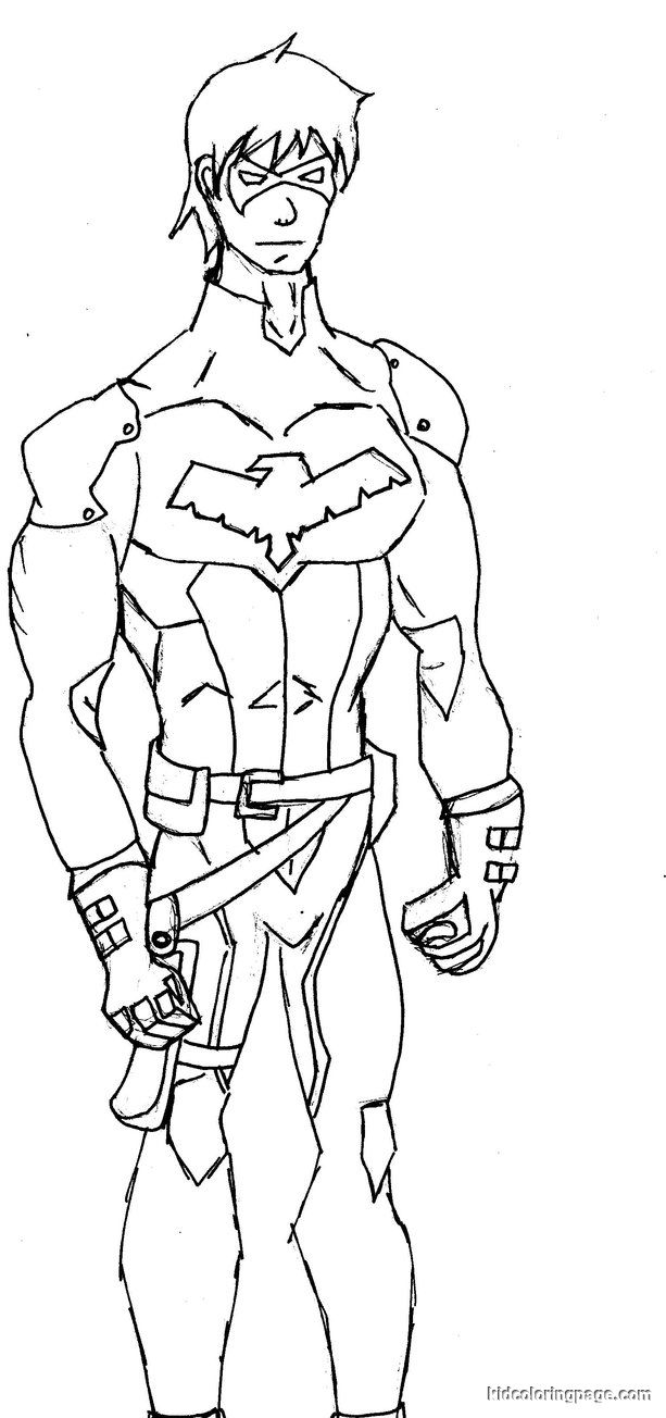 613x1304 Brilliant Ideas Of Nightwing Coloring Pages To Print In Proposal