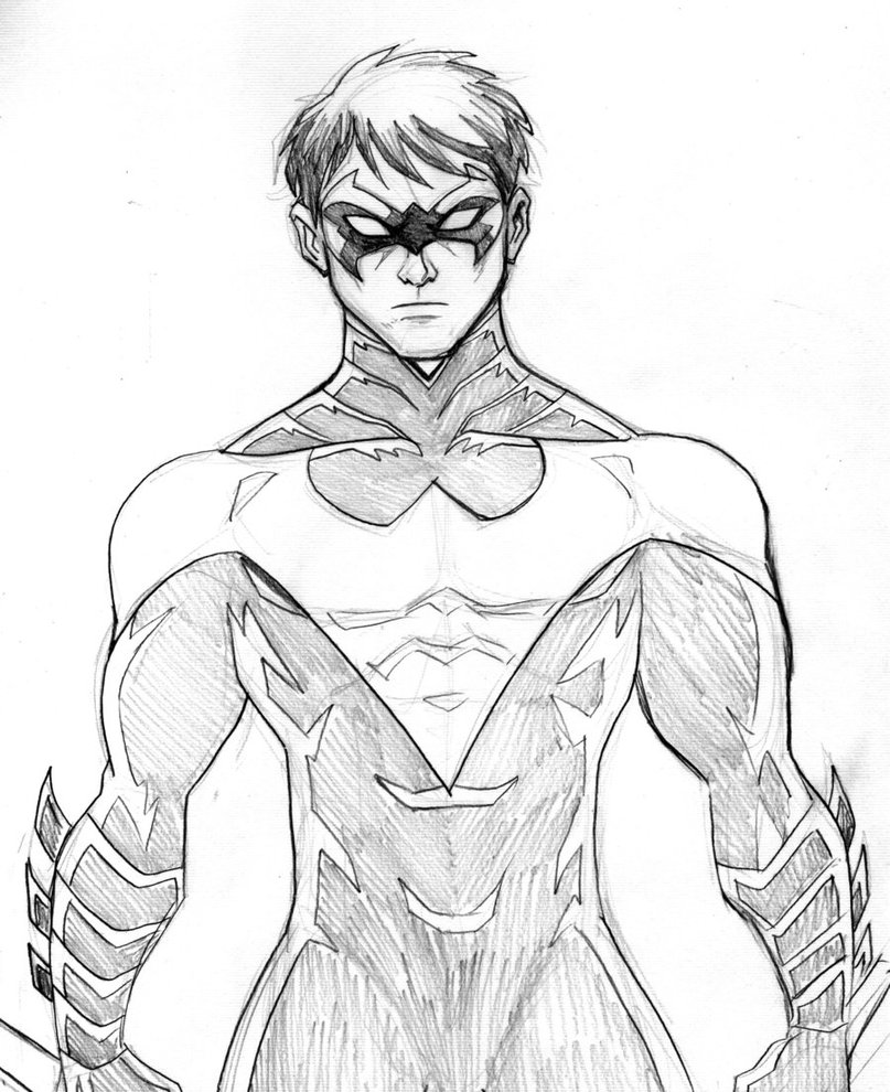 807x990 Free Printable Nightwing Coloring Pages For Kids