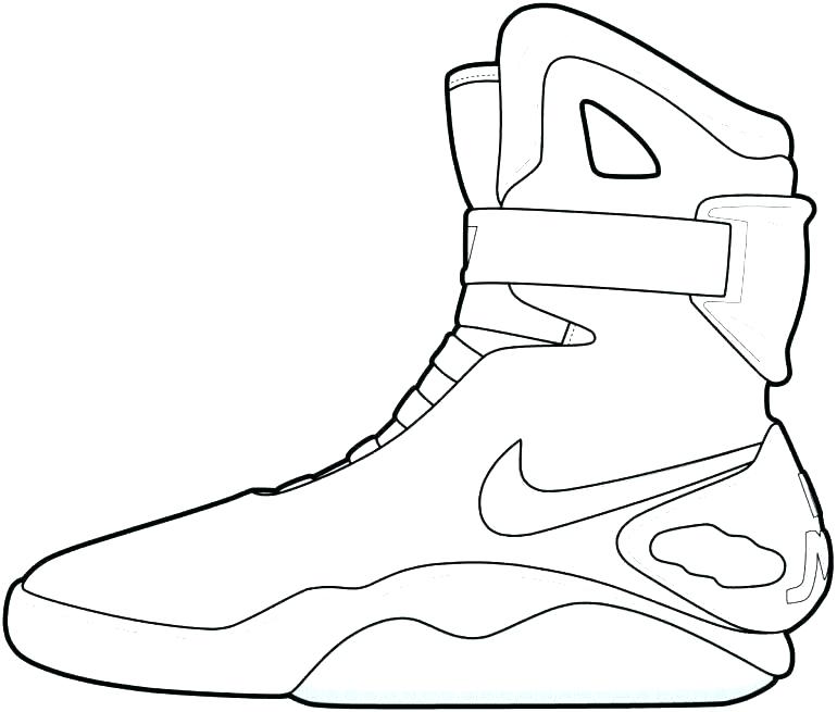 770x655 Nike Shoes Coloring Pages