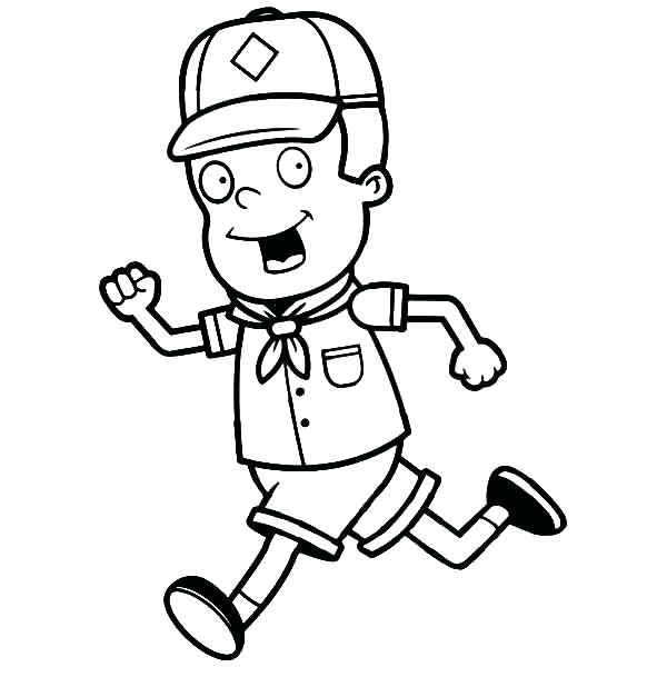 600x627 Running Coloring Pages Boy Scouts Running Coloring Pages Nike