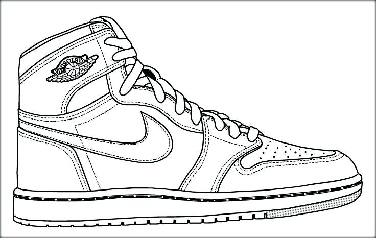736x466 Shoes Coloring Page Basketball Shoe Picture For Boys Shoe Coloring